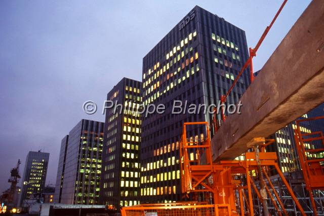 Chantier RATP Paris 01.JPG - Chantier de la RATP, construction du siège social entre 1993 et 1994, quai de la Rapée, Paris 12e